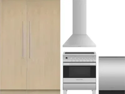 5 Piece Package Includes Refrigerator, Freezer, Range, Hood And Dishwasher